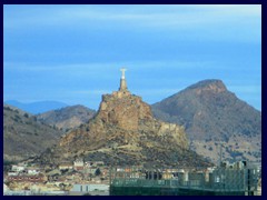 Christ Statue, Castillo de Monteagudo in the mountains in the Northern outskirts.